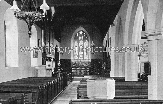 The Interior, Parish Church, Ingatestone, Essex. c.1908